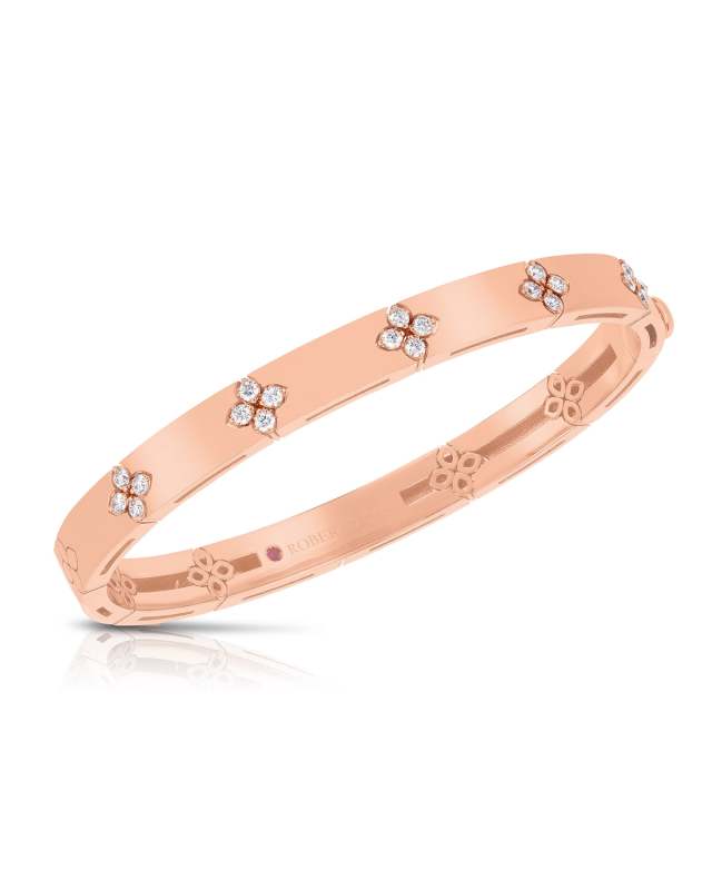 18k Rose Gold Verona Bangle with Diamonds